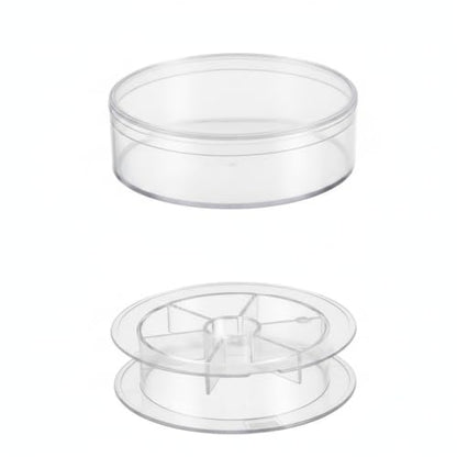 Anglers' Clear Fishing Line Spool Keeper, Compact ABS Storage Case for Tackle Box Organization, 3.5 Inch
