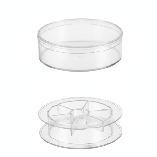 Anglers' Clear Fishing Line Spool Keeper, Compact ABS Storage Case for Tackle Box Organization, 3.5 Inch
