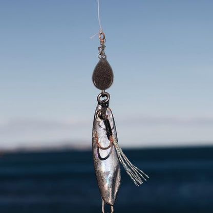 SHERCHPRY Fishing Weights Drop Shot Sinkers Iron Pear-Shaped 57g with Swivel Smooth Surface 5pcs Heavy Terminal Tackle for Freshwater Carp Fishing Supplies