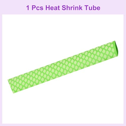 DMiotech Heat Shrink Sleeve Wrap Tubing x Tube Tubing for Fishing Rod Grips and Other Grips, Non Slip - Insulation - Waterproof 40'' Lengths, Dia 30mm Green Scales - color: Green Scales, size: Dia 30mm