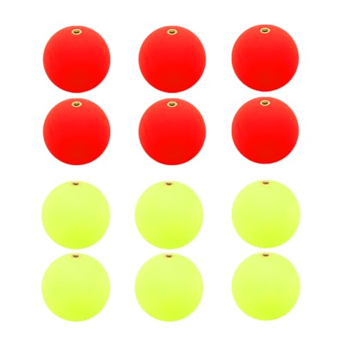 PATIKIL Fishing Bobber, Slip Foam Floats Buoy Rig Stoppers for Crappie Trout Bass Fishing - color: Red,Yellow, size: 1.4 Inch