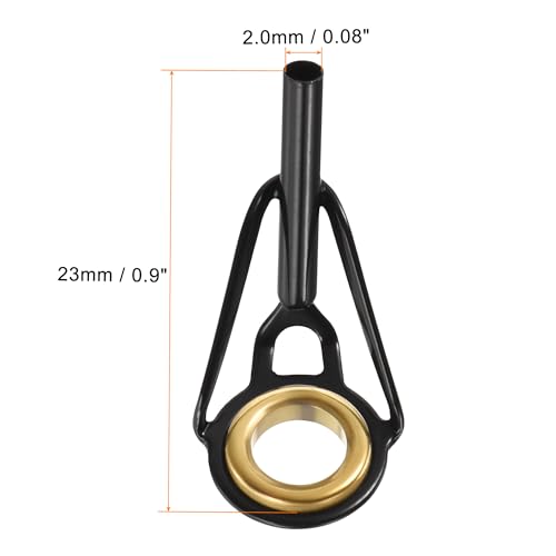 PATIKIL Fishing Rod Tips Repair Kit Stainless Steel Ring Guide for Saltwater Freshwater Fishing - size: 2mm