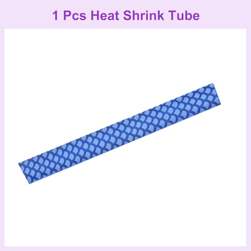 DMiotech Heat Shrink Sleeve Wrap Tubing x Tube Tubing for Fishing Rod Grips and Other Grips, Non Slip - Insulation - Waterproof 40'' Lengths, Dia 25mm Blue Scales - color: Blue Scales, size: Dia 25mm