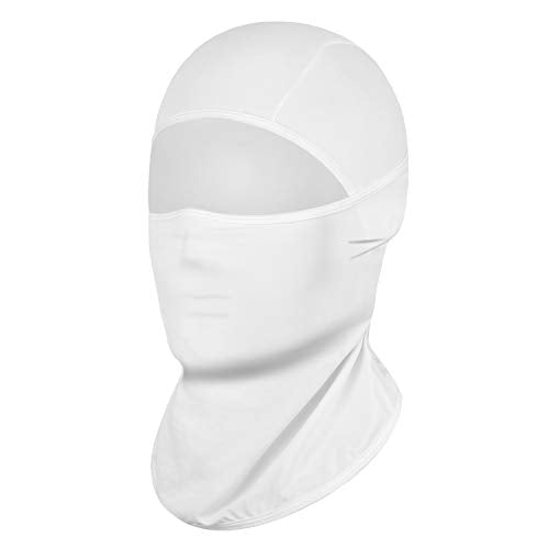 Achiou Ski Mask Balaclava Shiesty, Cooling Ice Silk Motorcycle Face Cover | Ski Mask for Men/Women,Breathable Face Mask,Thin Summer Balaclava,Versatile Use for Skiing Moto,UV Protection,Helmet Friendly - color: White