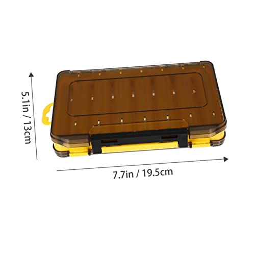 KOMBIUDA 2pcs Fishing Lure Storage Case Double-Sided Tackle Organizer for Baits and Hooks Durable Design with Internal Dividers Efficient Fishing Gear Management