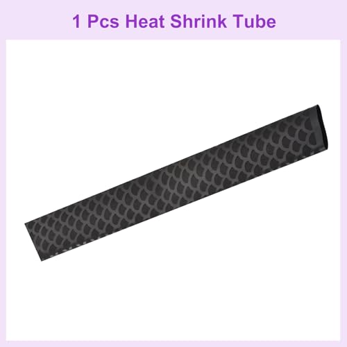 DMiotech Heat Shrink Sleeve Wrap Tubing x Tube Tubing for Fishing Rod Grips and Other Grips, Non Slip - Insulation - Waterproof 40'' Lengths, Dia 30mm Black Scales - color: Black Scales, size: Dia 30mm