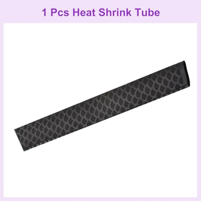 DMiotech Heat Shrink Sleeve Wrap Tubing x Tube Tubing for Fishing Rod Grips and Other Grips, Non Slip - Insulation - Waterproof 40'' Lengths, Dia 30mm Black Scales - color: Black Scales, size: Dia 30mm