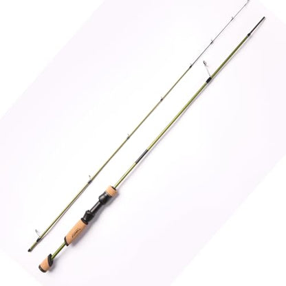 Tangoy Ultralight Fishing Rod 2-Piece Trout, Panfish, Crappie with Carbon Fiber Blank & Cork + High EVA Handle - Micro Light Fishing Pole, Fuji Guide Expansion Joint System - size: Spin-562UL-2PCS