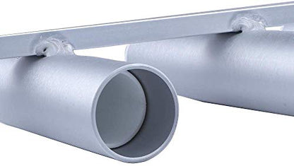 Aluminium Wall-Mounted Fishing Rod Holder for Boat, Garage & Marine - Holds Rods & Poles - color: Silver 4 Tubes