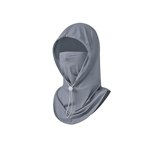 Cooling Balaclava Face Mask Sun UV Protection Hood Full Head Mask Face Cover with Breathable Holes for Cycling Fishing - color: Dark Gray