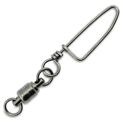 AFW Solid Brass Ball Bearing Snap Swivels with Welded Rings - Black Finish, Up to 450 lb Test Capacity, Patented Bullet Shaped Head for Reduced Water Resistance, Fluid Rotation - size: 1 pc, #10, 450 lb test