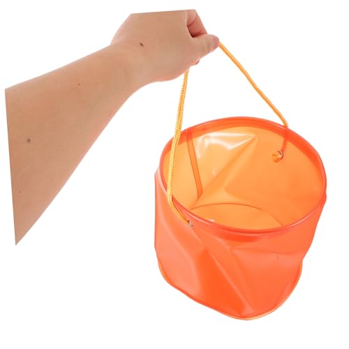 BESPORTBLE 1Pc Collapsible Eva Fishing Bucket Lightweight Storage Barrel with Ventilated Net for Bait for Lakes Rivers and Beaches Convenient Rope Handle for Easy Lifting