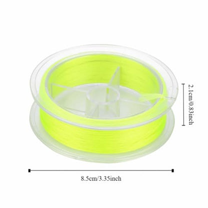 2PCS 164ft Fly Fishing Line – 8-Strand Line Floating Backing for Freshwater & Saltwater, High-Visibility Colors - color: Yellow&Green-20lb