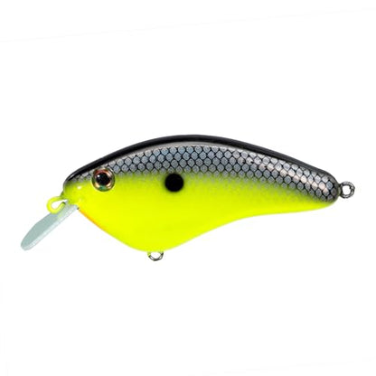 Strike King Hardliner Fishing Lure, Flat Sided Crankbait, Circuit Board Lip, Extra Tight Wobble, Size 4 Treble Hooks - color: Chartreuse Baitfish