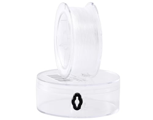 KONMAY Clear Fishing Line, 75 Yards 0.5mm Invisible String Balloon Decor | With Dispensor,40lb Strong Monofilament for Balloon Garlands, Ornaments, Party Decor, Suncatchers, Wind Chimes and Crafts - size: 0.5mm