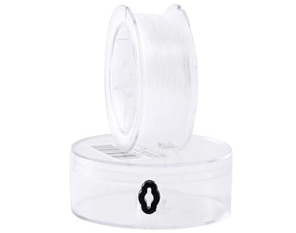 KONMAY 0.7mm Clear Monofilament Fishing Wire, 55Yards Invisible String | With Dispensor, 67.5lb Strong Clear Nylon Line for Suncatchers,Wind Chimes,Ornaments,Garlands,Crystals, and Hanging Projects - size: 0.7mm