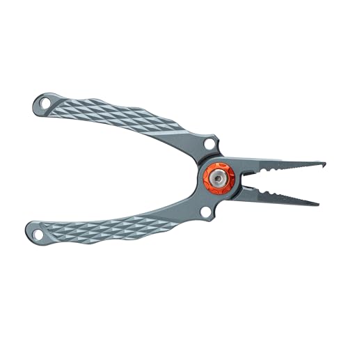 Core Series Fisherman’s Pliers – Professional Aluminum Fishing Pliers with Stainless Steel Line Cutters, Diamond-Textured Grip & Split Ring Tool for Saltwater or Freshwater