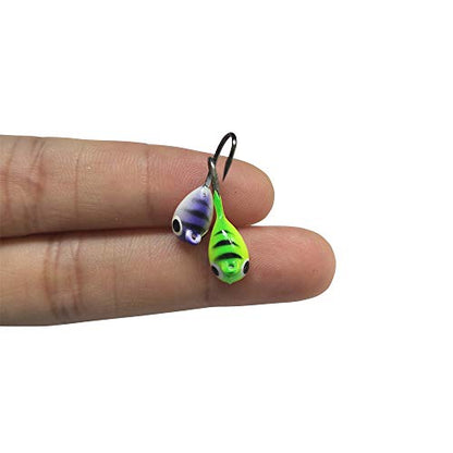 Ice Fishing Jigs Fishing Bait Jigging Lures Kit Winter Metal Lures - color: 0.78inch/0.06oz-12pcs