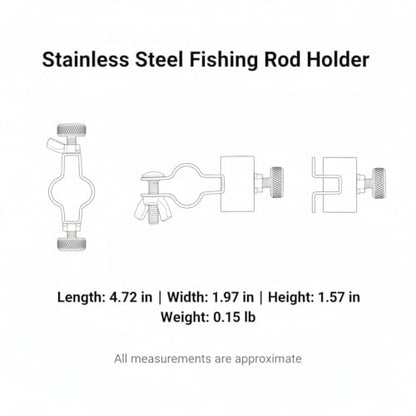 Silver Stainless Steel Ground Spike Fishing Rod Holder for Bank and Shore Angling