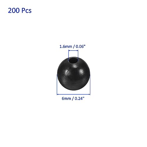 M METERXITY Glow Fishing Beads - Plastic Luminous Round Bait Egg Lure Rig Apply to Outdoor Tackle Tool - size: 6mm
