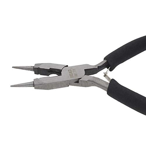 The Beadsmith 4-in-1 Multifunctional Pliers - All-Purpose Jewelry Making Tool w/Cushion Grip, 5”, Create Loops, Cut and Flatten Wire, Close Jump Rings