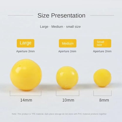 100-Piece Bottled Foam Fishing Floats & Corn-Flavored Carp Floating Soft Baits - Scented Round Lures, TPE Buoyancy Ball Artificial Baits, Trout Swimbaits 8mm 10mm 14mm - size: 10mm 100pcs