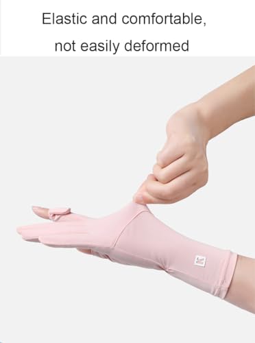 FGSS Summer Sunblock Gloves UV Protection Non-Slip Touchscreen Driving Gloves for Women Cyling Riding Outdoor - color: K Black
