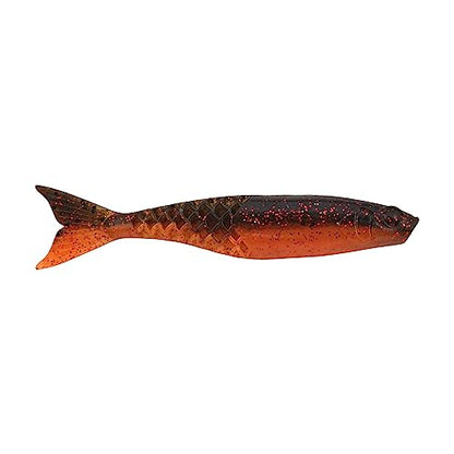 Berkley PowerBait PowerStinger Fishing Soft Bait - color: Watermelon Copper/Orange w/Red, size: 4 1/4"