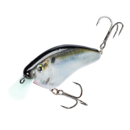 Strike King Hardliner Fishing Lure, Flat Sided Crankbait, Circuit Board Lip, Extra Tight Wobble, Size 4 Treble Hooks - color: Natural Shad