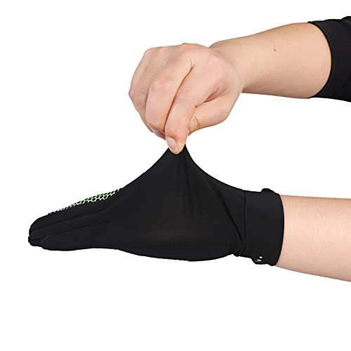 Mens Women Driving Gloves Summer UV Sun Protection Gloves Non-Slip Touchscreen Ice-Silk Sunblock Gloves for Cycling Riding - color: Standard Black