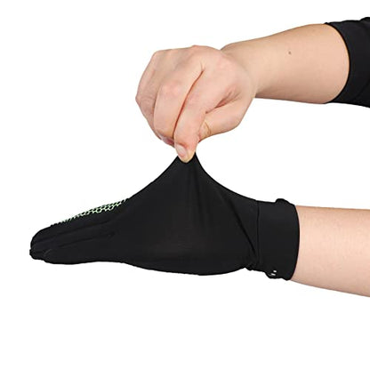 Mens Women Driving Gloves Summer UV Sun Protection Gloves Non-Slip Touchscreen Ice-Silk Sunblock Gloves for Cycling Riding - color: Standard Black