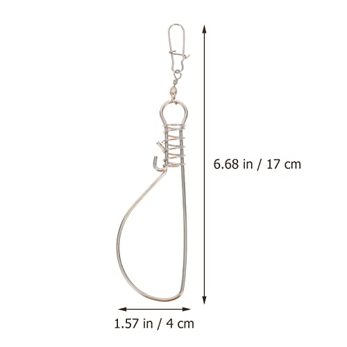 BESPORTBLE 10Pcs Fishing Stringer: Fish Lock Knot, Stainless Steel Fish Stringer Clip, Heavy Duty Wire Rope Lock Cable for Outdoor Fishing