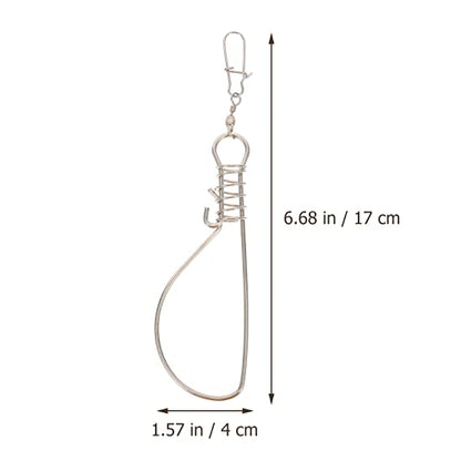 BESPORTBLE 10Pcs Fishing Stringer: Fish Lock Knot, Stainless Steel Fish Stringer Clip, Heavy Duty Wire Rope Lock Cable for Outdoor Fishing
