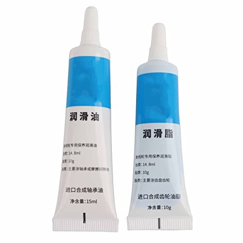 Ejoyous Fishing Reel Oil, 2Pcs Reel Oil Lubricant Grease Maintenance Tool Kit for Bearings Spinning Baitcasting Spincast - color: White