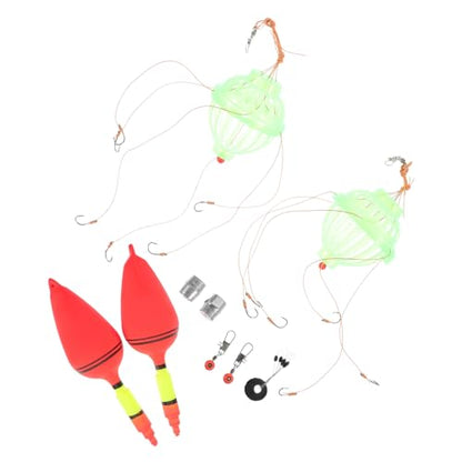 YARNOW Fishing Float Set Explosive Hooks 10-Piece Artificial Fishing Bait Tackle Kit for Freshwater