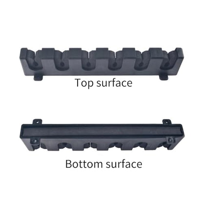 Wall Mount Fishing Rod Holders for Garage Organization, Horizontal Fishing Pole Holder Holds 6 Rods or Combos