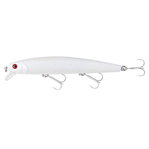 Calissa Offshore Tackle 110mm and 140mm California Inshore Fishing - Special Jerkbait Crankbait Surf Flash Fishing Salt Pro Lure Minnow Zebra MS Metallic Sardine Glow - size: 110mm, style: White