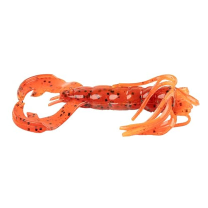 Strike King (RGBLCRW-900) Baby Luau Craw Fishing Lure, Skirted Soft Plastic Finesse Creature Bait, High Action Claws and Skirt, Patented Rage Flange, 3-Inches, 9-Pack, Fire Craw