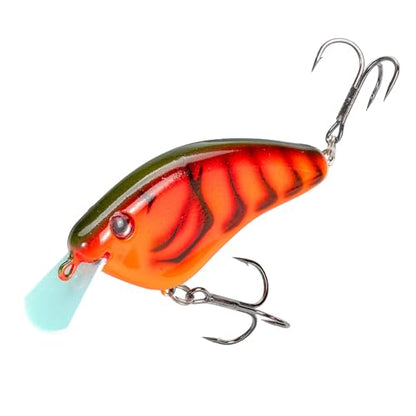 Strike King Hardliner Fishing Lure, Flat Sided Crankbait, Circuit Board Lip, Extra Tight Wobble, Size 4 Treble Hooks - color: Fire Craw