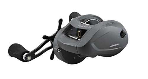 Okuma Komodo SS Large Capacity Aluminum Frame Stainless Steel Gears Low Profile Baitcaster - size: KDS-371: 7.1:1, 150yds-20lb, style: Paddle Handle - Right Hand