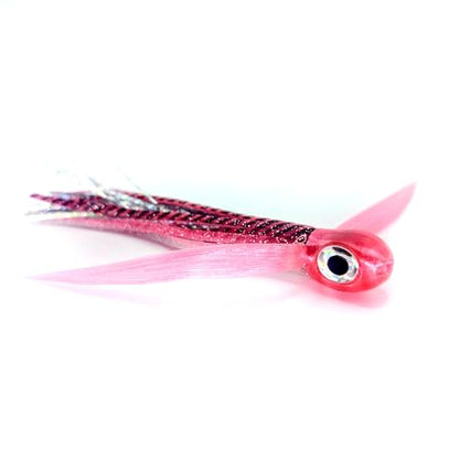 Saltwater Big Game Fishing Lure, for Offshore trolling (FlyBoy) - color: Pink Tiger Sparkle