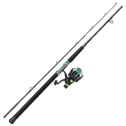 Sougayilang Catfish & Inshore Spinning Combo – 30LB Drag, 4.7:1, 13+1 Bearings, 2-Piece Medium Heavy Rod for Catfish, Striper, Redfish, Carp – Bottom Fishing - color: B-Spin7'0''-5000