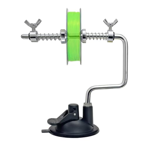 Fishing Line Spooler, Portable Spooling Station Anti-Twist & Snarl-preventing Design for Spinning & Baitcasting Reels, Adjustable Winder Fits Multiple Spool Sizes