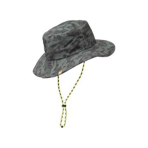 MISSION Cooling Anywhere Boonie Hat - Unisex Wide-Brim Hat for Men & Women - Cools Up to 2 Hours - UPF 50 Sun Protection - color: Etched Camo Black Forest