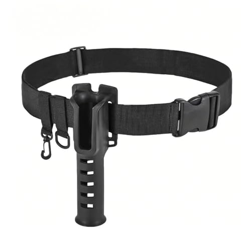Fishing Belt Rod Holder - Adjustable Fishing Rod Holster Waist Wading Belts for Men, Nylon Wader Fishing Waist Belt for Fly Surf with Portable Pole Inserter Casting Spinning Pole Tackle