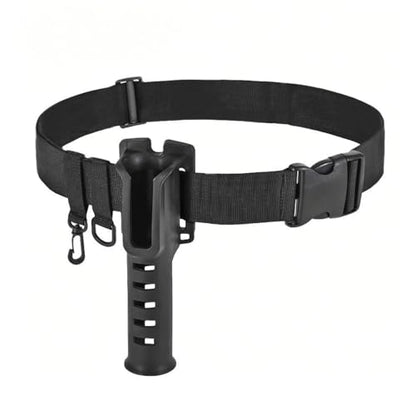Fishing Belt Rod Holder - Adjustable Fishing Rod Holster Waist Wading Belts for Men, Nylon Wader Fishing Waist Belt for Fly Surf with Portable Pole Inserter Casting Spinning Pole Tackle