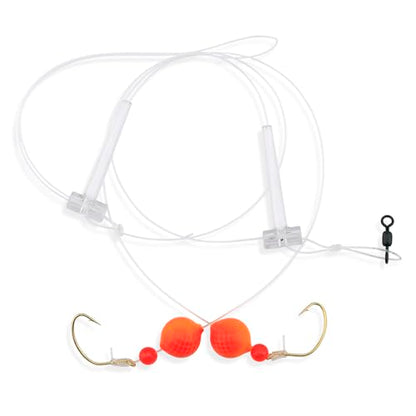 Aqua-Clear Hi-Lo Combo Rig - Bead/Float - color: Red/Orange, style: Kahle
