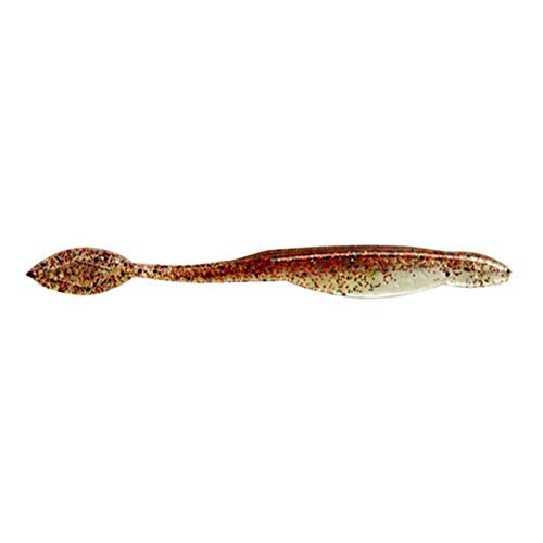 YUM Houdini Shad Soft Plastic Swim-Bait Fishing Lure with 3-Way Modifiable Tail for Custom Tail Action, 5 Inch Length, 10 per Pack - color: Watermelon/Red Flake