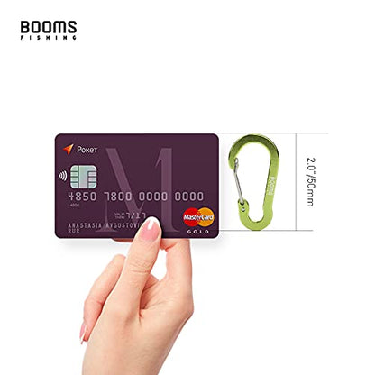 Booms Fishing CC1 Multi-Use Carabiner Clip, 6 Pack Small Caribeener Clips, Mini Keychain Caribeaner Clip 2 inch, Aluminum D Ring Carabiners, Multi-Colored - color: Green, 6pcs