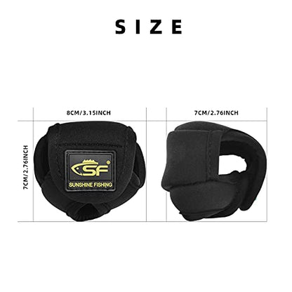 SF Low Profile Casting Baitcast Reels Cover Case Reel Pouch Glove for Fits 50 100 200 300 Series Baitcaster - color: Baitcast up to 200 Series/3 PCS